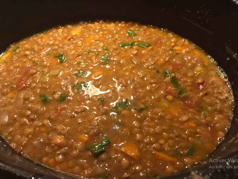 Hearty lentil soup—a comforting and easy vegan recipe