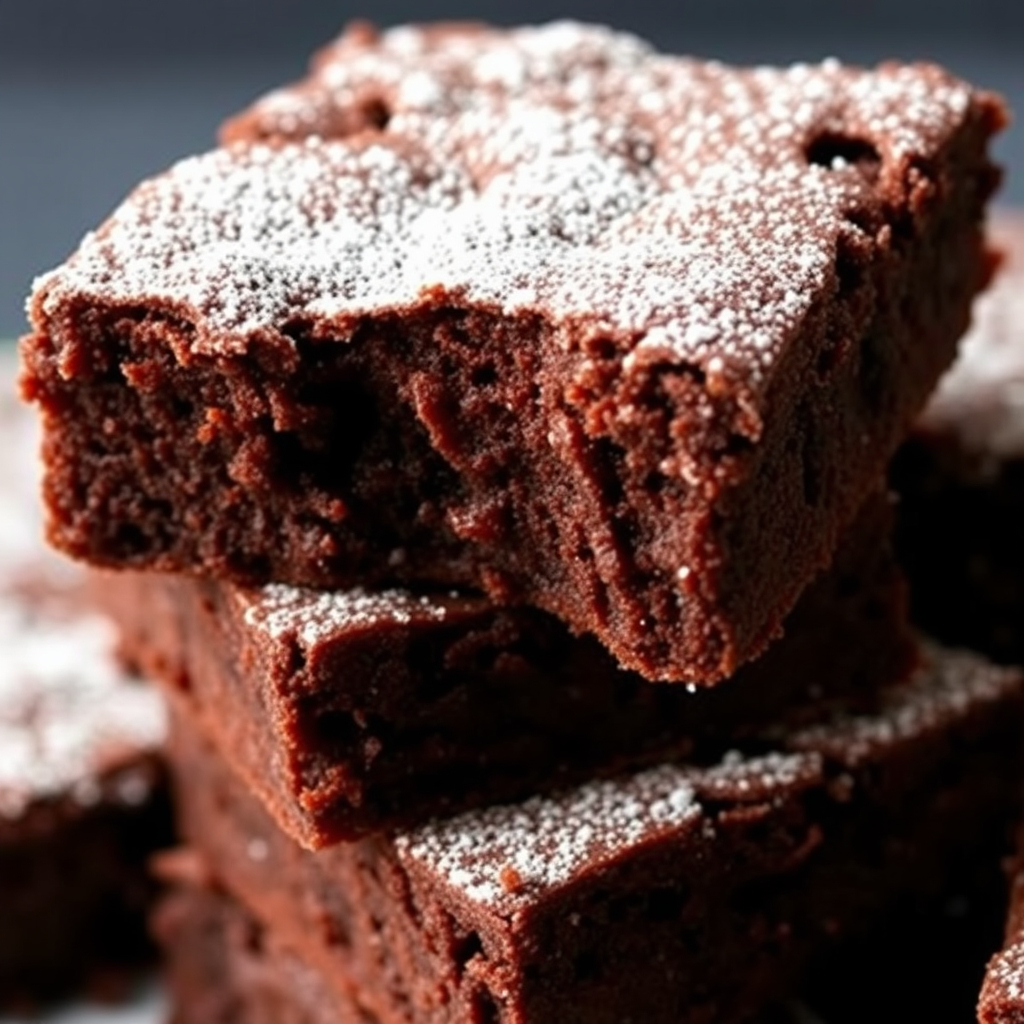 Moist chocolate brownies with hidden cauliflower for a healthy vegan dessert.