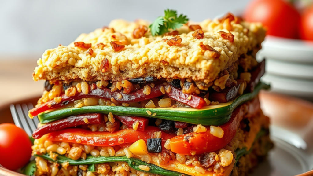 Delicious vegan casserole made with wholesome ingredients like lentils, sweet potatoes, and quinoa, topped with a savory, golden crust. Perfect for a healthy, hearty meal.