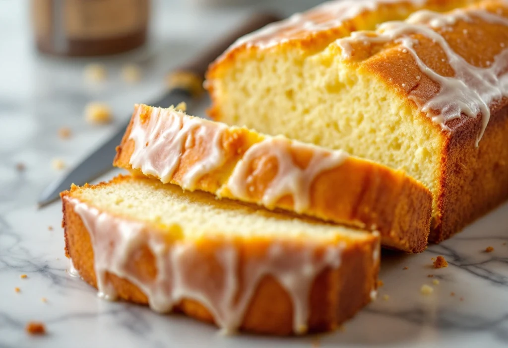 Freshly Baked Buttermilk Pound Cake Sliced