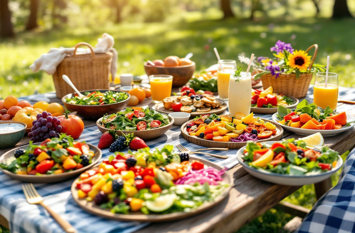 Vegan summer recipes picnic table
